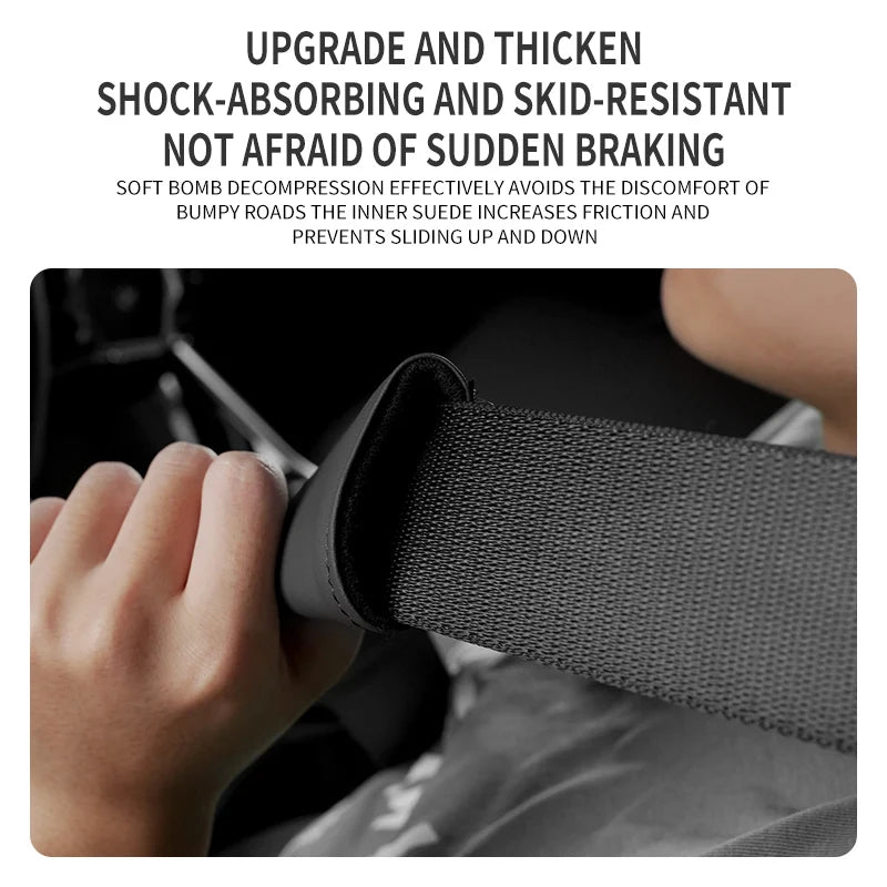 Car seat belt Leather Safety Belt Shoulder Cover Breathable Protection Seat Belt Padding Pad Auto Interior For Cadillac accessor