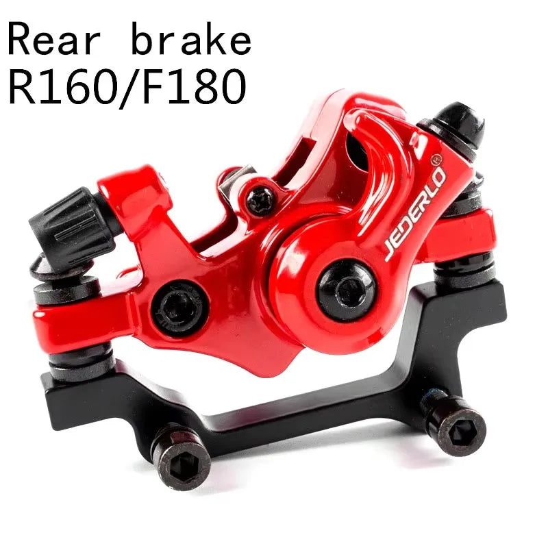 JEDERLO bicycle disc brake aluminum alloy electric bicycle mechanical brake system F160-R140/F180-R160 XTR brake pads 160mm Disc
