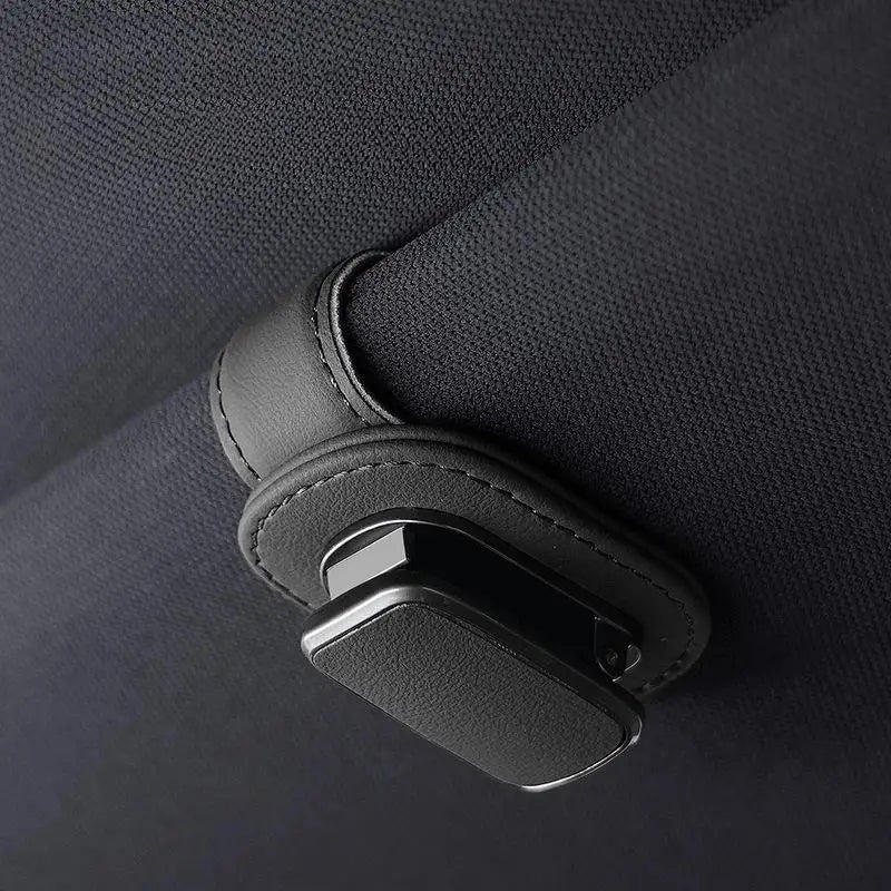 Car Glasses Storage Clip, Ultra-Fine Fiber Leather Sunshade Mirror, Sunglasses Frame, Car Interior Accessories, Car Glasses Fram