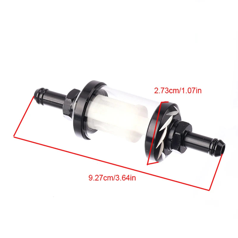 Filter 8mm CNC Aluminum Alloy Glass Gas Fuel Gasoline Oil Filter For Motocross Dirt Pit Bike ATV Buggy Quad Motorcycle Parts