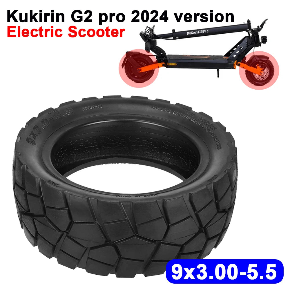9 Inch 9x3.0-5.5 Tubeless Tyre for Kukirin G2 Pro 2024 Version Electric Scooter Front/Rear Wheel Wear-resistant Tire Accessories