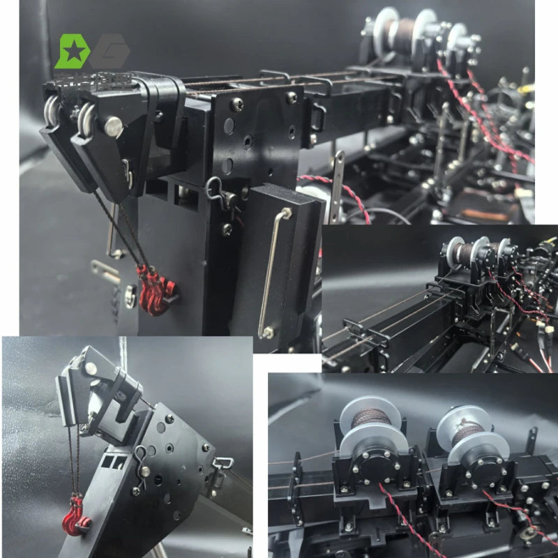 Accesorios de modificación de grúa para coche de control remoto Tamiya 1/14 56362 Volvo FH16 750, piezas de mejora para juguetes de control remoto DIY.