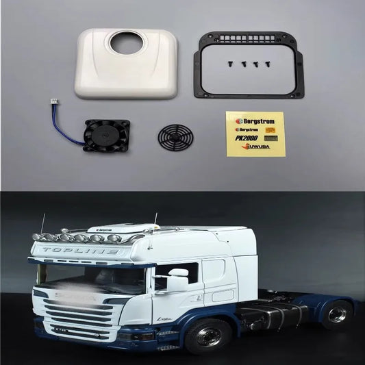 Aire acondicionado modelo de estacionamiento de techo para camión Tamiya Rc 1/14, volquete 770s 56368 Actros Benz Man Lesu, piez