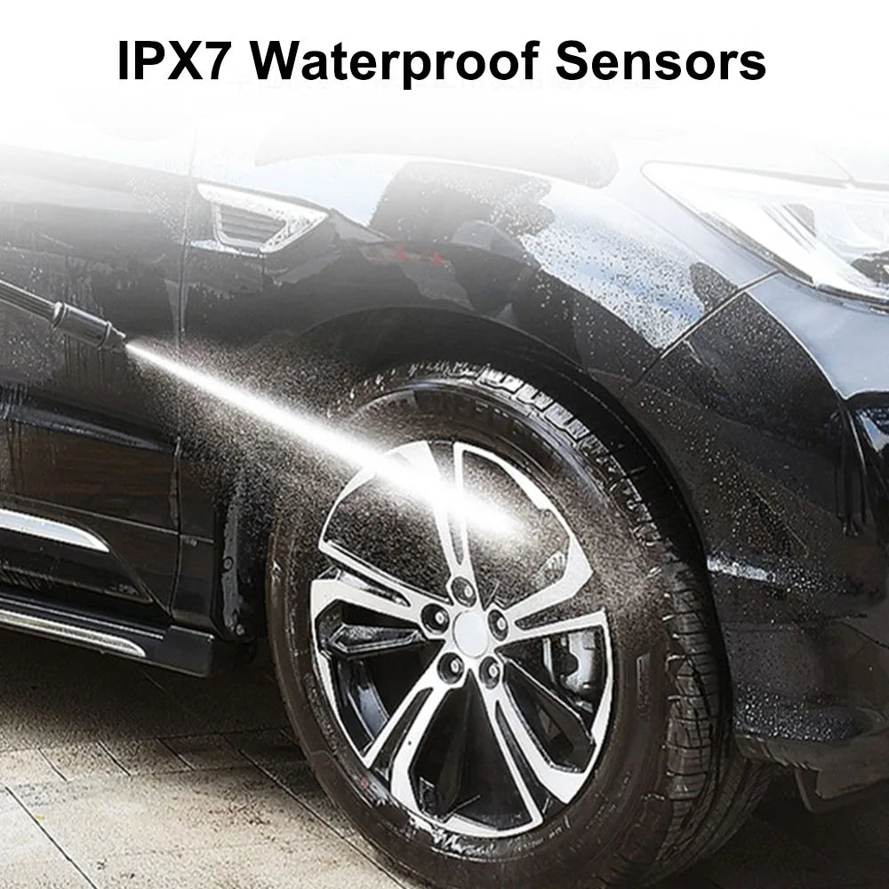 Digital LCD Display Auto Security Alarm Systems Tire Pressure Monitoring System Car TPMS Solar/USB Powered