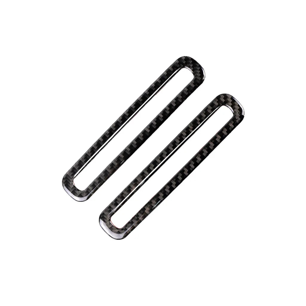 1 Pair Carbon Fiber Car Door Air Outlet Stickers Cover Decor for Ford Mustang Car Interior Accessories