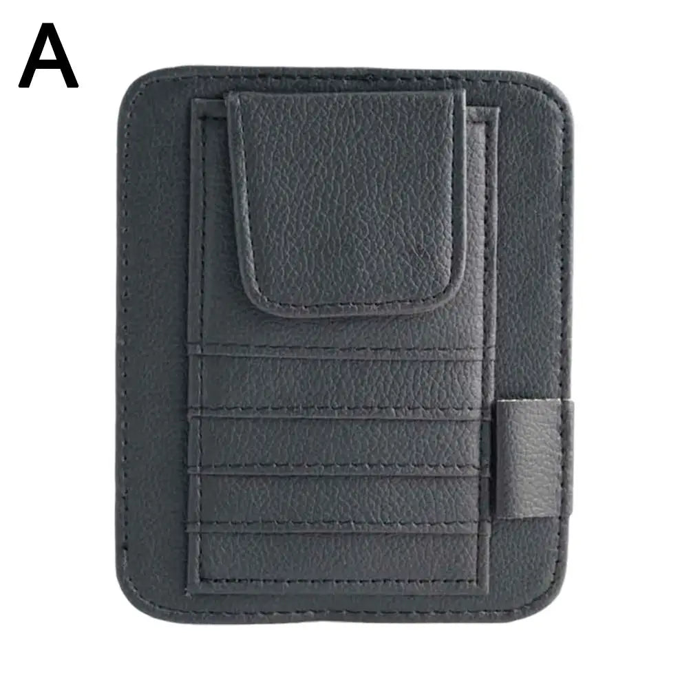 Car Sun Visor Organizer Multi-Pocket Business Card Storage Management Sunglasses Holder Visor Holder For Car Interior