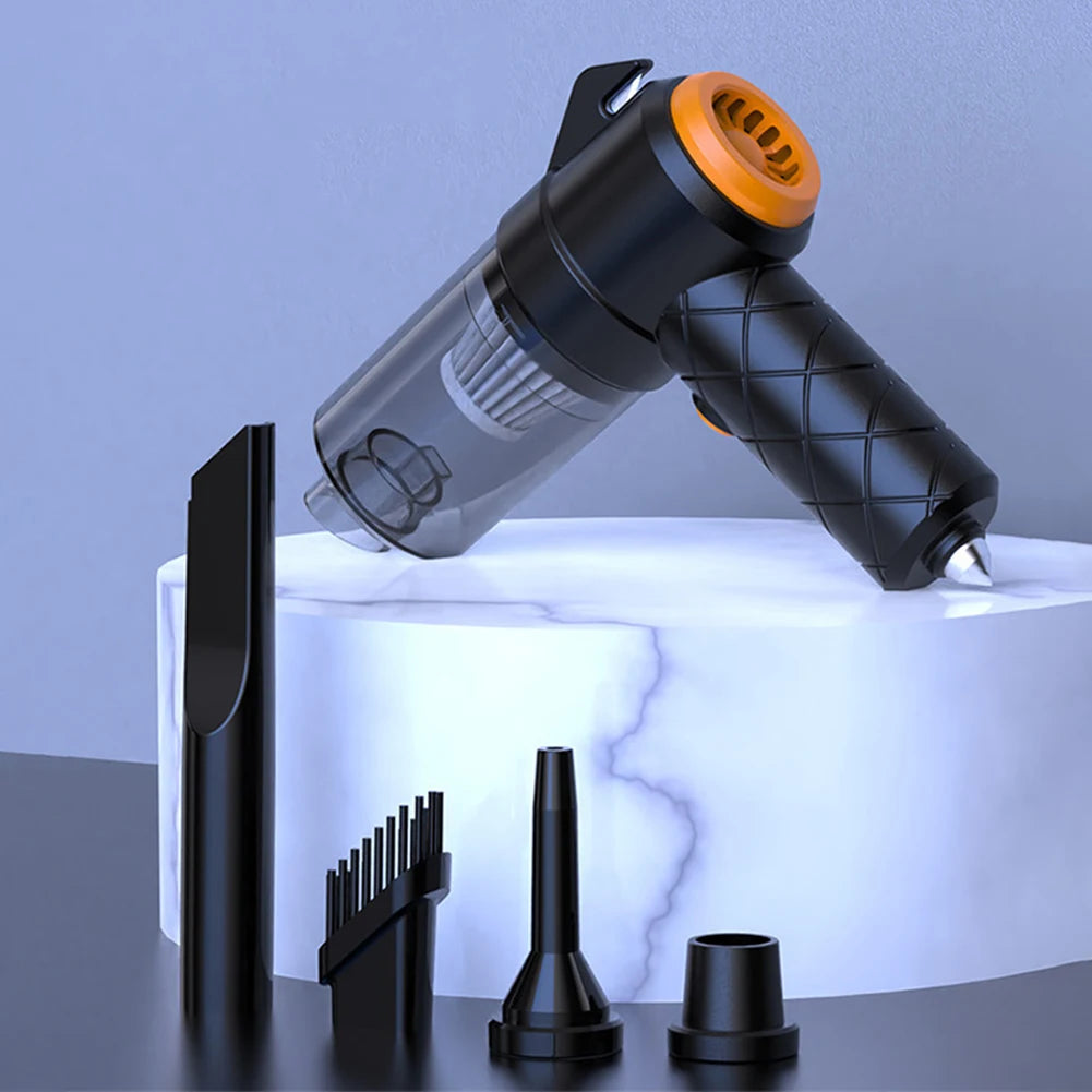 6 In 1 Blowing Suction Car Cleaner Type-C Rechargeable High Power Vacuum Cleaner Multifunctional for Car Home Keyboard Cleaning
