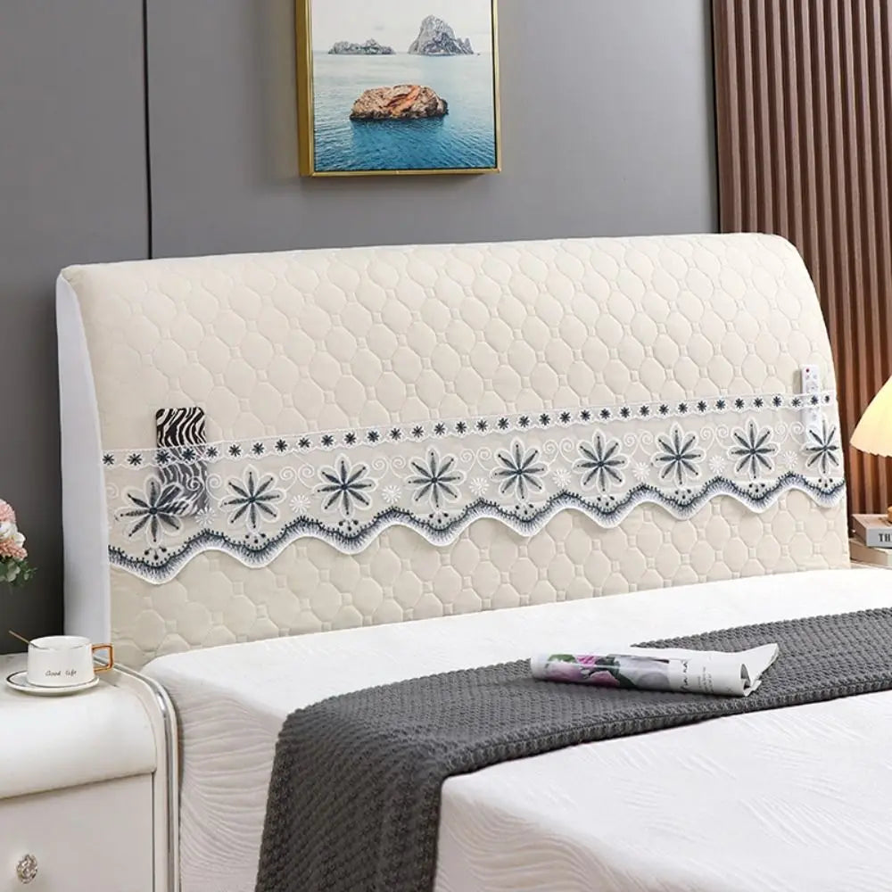 Elastic Anti-Collision Bed Head Cover Detachable All-inclusive Headboard Cover Thickened Luxury Soft Bedside Dust Cover
