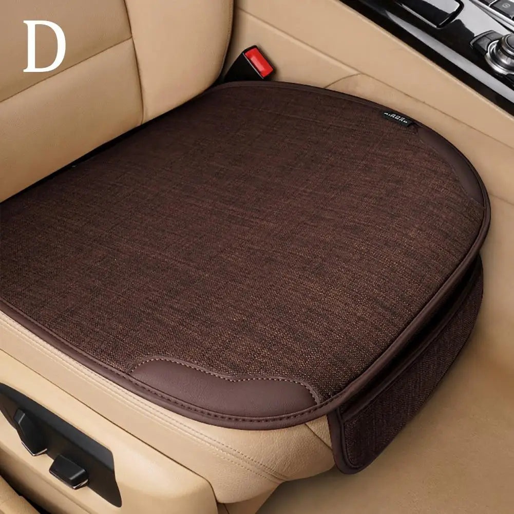 Car Flax Seat Cover Universal Front Seat Breathable Anti Scratch Protector Cushion Covers For Car Interior Accessories 2024