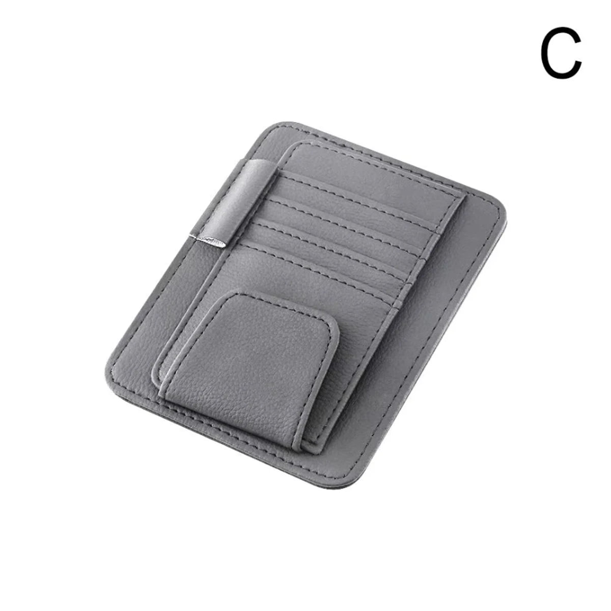 Car Sun Visor Organizer Multi-Pocket Business Card Storage Management Sunglasses Holder Visor Accessories Auto Interior