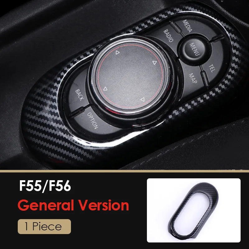 AMBERMILE for Mini Cooper F56 Accessories Car Interior Carbon Fiber Texture Console Air Outlet Door Speaker Handle Cover Trim