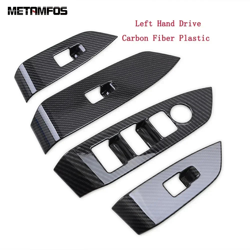 Car Accessories For Mazda CX-5 CX5 KF 2017-2024 2025 Interior Carbon Fiber Window Lift Switch Cover Trim Inside Armrest Frame
