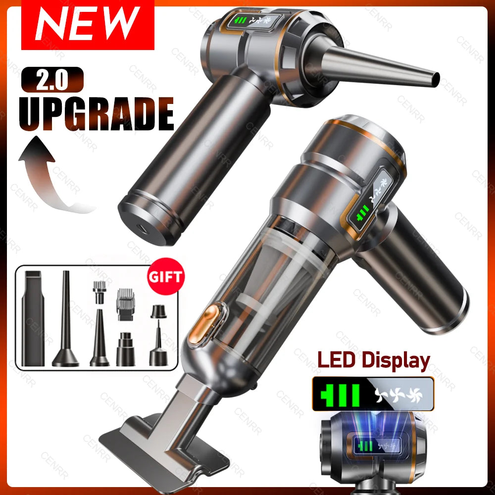 New Car Vacuum Cleaner 998000PA Mini Cordless Powerful  Strong Scution Blower Car Cleaner HandHeld Portable Car Vacuum Cleaners