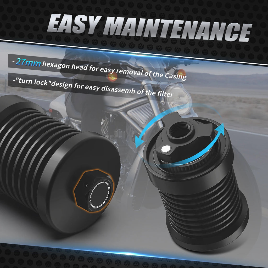 For Harley Street Glide Special FLHXS/FLHX 2017-23 Reusable Oil Filter Kit CVO Road Glide Street Bob FXBB Softail Standard FXST