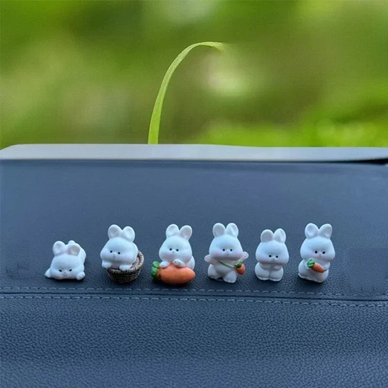 Car Interior Accessories Cartoon Cute Bunny Car Ornaments Car Center Console Car Decoration Supplies