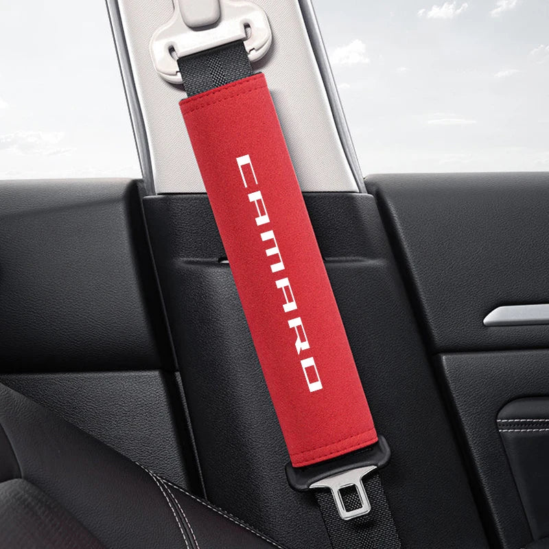 Suede Leather Car Seat Belt Safety Belt Shoulder Cover for Chevrolet CAMARO Cruze Camaro Captiva Aveo Silverado Interior Auto