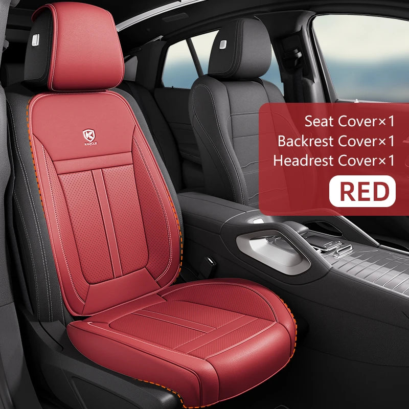 360 Surrounded Nappa Leather Car Front Seat Covers Universal Fit For Most Cars Cushion Covers Car Styling Seat Protector Pads