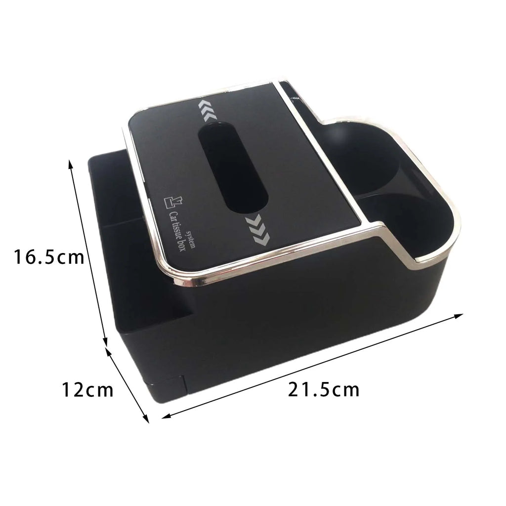 Car Armrest Storage Box Car Interior Accessories Console Armrest Organizer Storage Box Multifunctional Tissue Cup Holder Durable