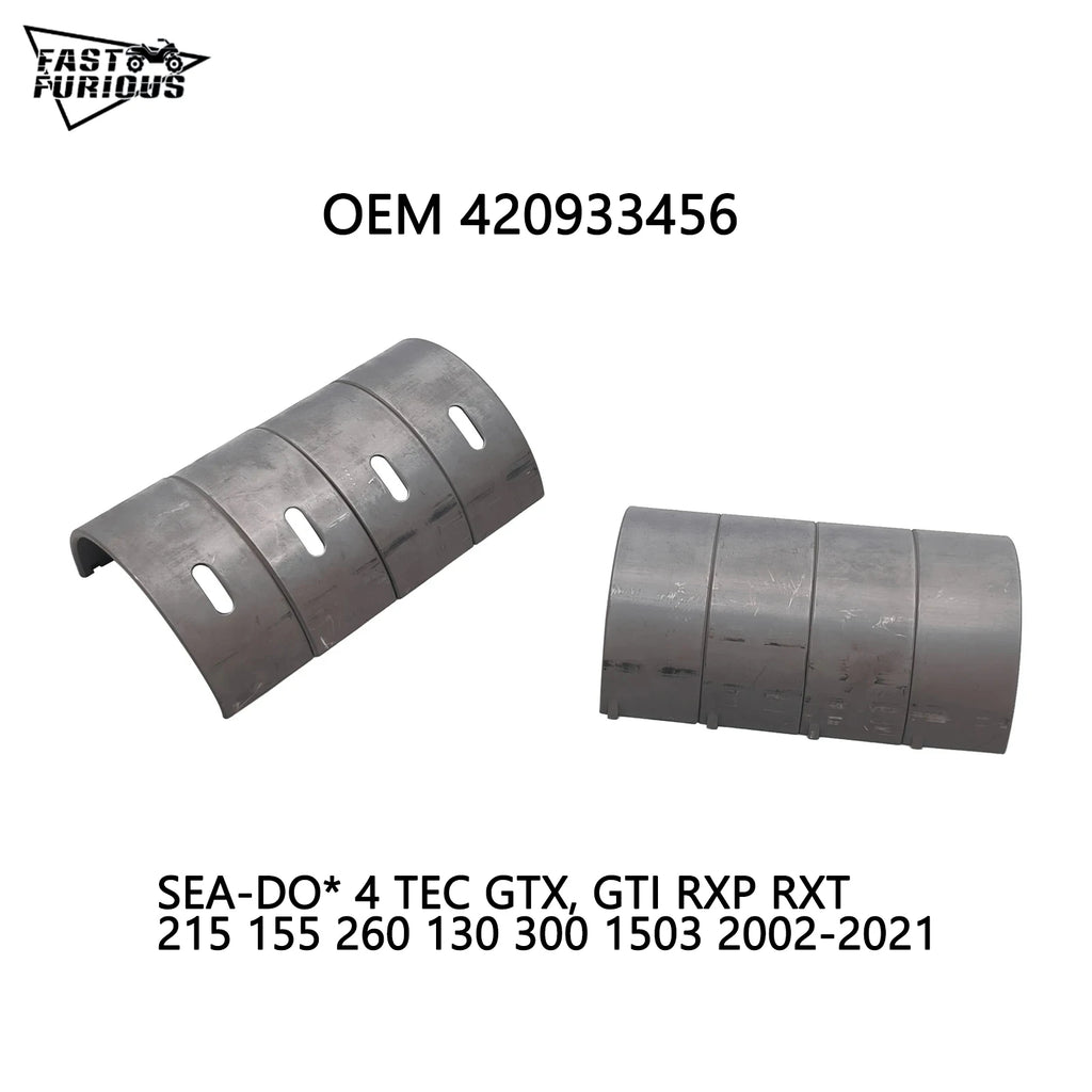 8PCS Crankshaft Plain Half-Bearing For BRP sea motorboat GTI GTR GTS GTX RXP RXT 130 170 230 260 300 Jetski Parts No.420933456