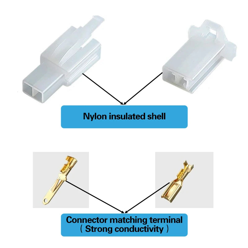NEW Car Motorcycle Electrical Connectors: 2.8mm 2 3 4 6 9 Pin Wire Terminal Hooks for Male & Female Terminals Assorted Kit
