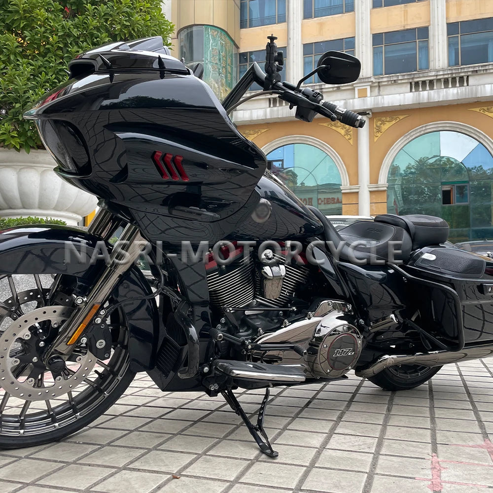 For Harley Road Glide Limited FLTRK Ultra FLTRU 2020-22 Motorcycle Accessories Side Fairing Air Deflector Black Decorative Cover