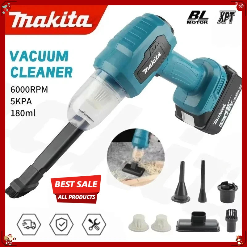 Makita Wireless Charged Car Vacuum: Strong Suction Handheld Dual - Function (Blow/Suck) for Cars & Households For Makita Battery