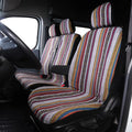 Stripe design truck seat covers, Bohemian style fits most van truck front seat covers single double car seat covers single drive