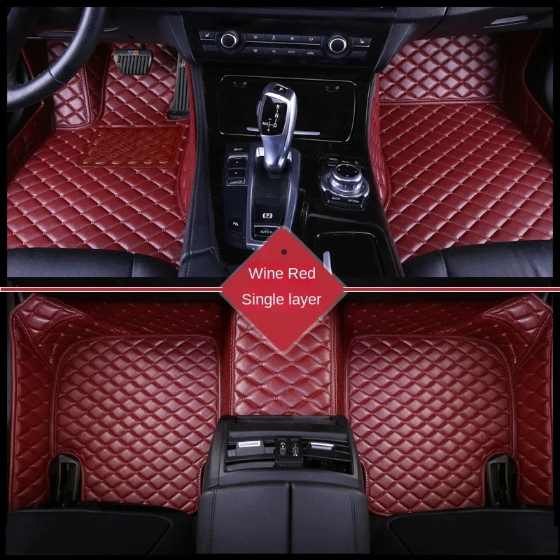 Custom Automotive Car Floor Mats For Mercedes W124 1985 1986 1987 1988 1989 Auto Luxury Leather Men Women Car Mats Full Coverage