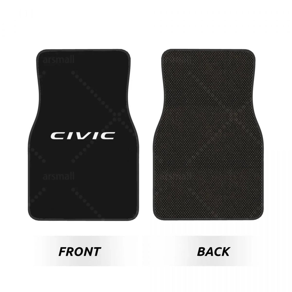 Civic Car Floormat Heavy Duty Front Rear Rubber Floor Mats Carpet Floor Protection Fits Most Vehicles