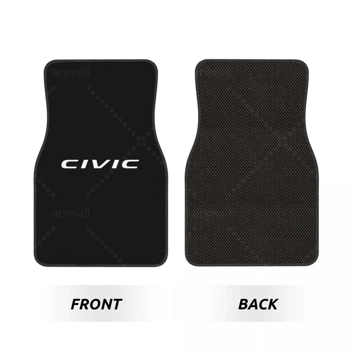 Civic Car Floormat Heavy Duty Front Rear Rubber Floor Mats Carpet Floor Protection Fits Most Vehicles