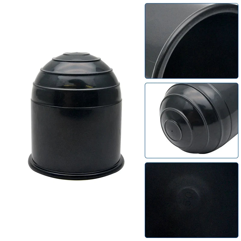 Universal 50MM Trailer Accessories Black Trailer Ball Cover Tow Bar Ball Cover Cap Hitch Protection Car Styling