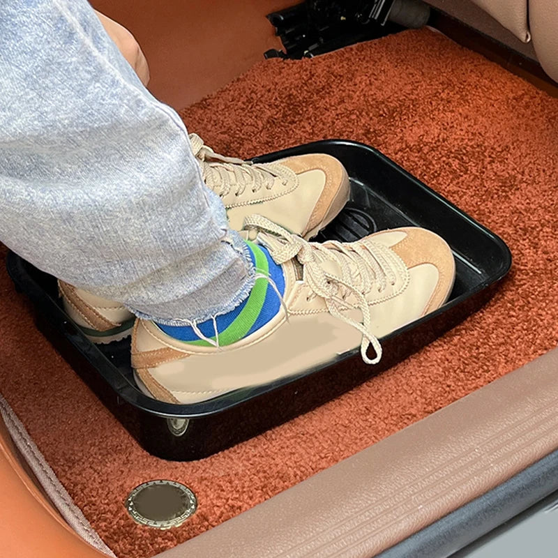 Auto Accessory Storage Tray, Shoe Organizer for Car, Tidying Under Seat Box