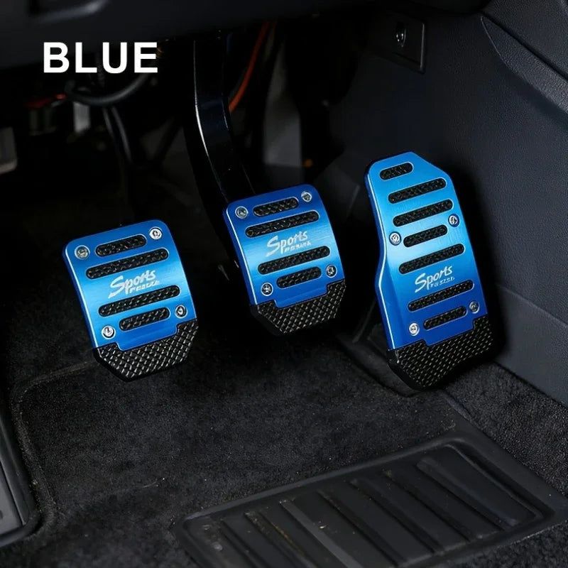 3 manual anti-slip car pedals - Ergonomically designed, durable, suitable for throttle, brake and manual transmission