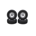 1/18 RC Crawler TRX4M Parts 4PCS 1.3inch Beadlock Wheel Rubber Tyres 60*21mm Front Rear Tires 7mm HEX for RC Car Upgrade Parts
