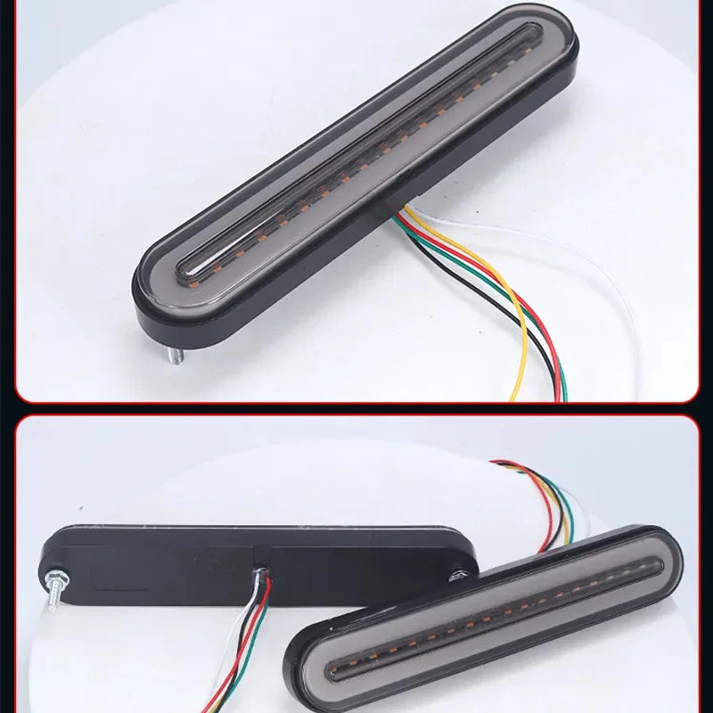 Car Rear Tail Light 12V 54LED Running Light Flowing 10W Turn Signal Warning Light Trailer Truck Light Car Taillights Lorry Van