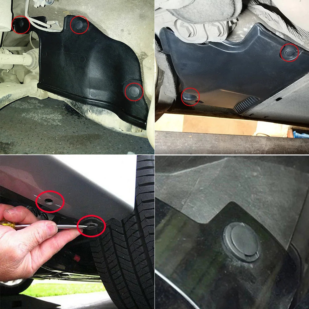 For Land Rover Discovery 3 L318 L319 1989 - 2016 LR4 LR3 Wheel Arch Lining Engine Under Tray Mud Flap Fender Carpet Rivets Clips