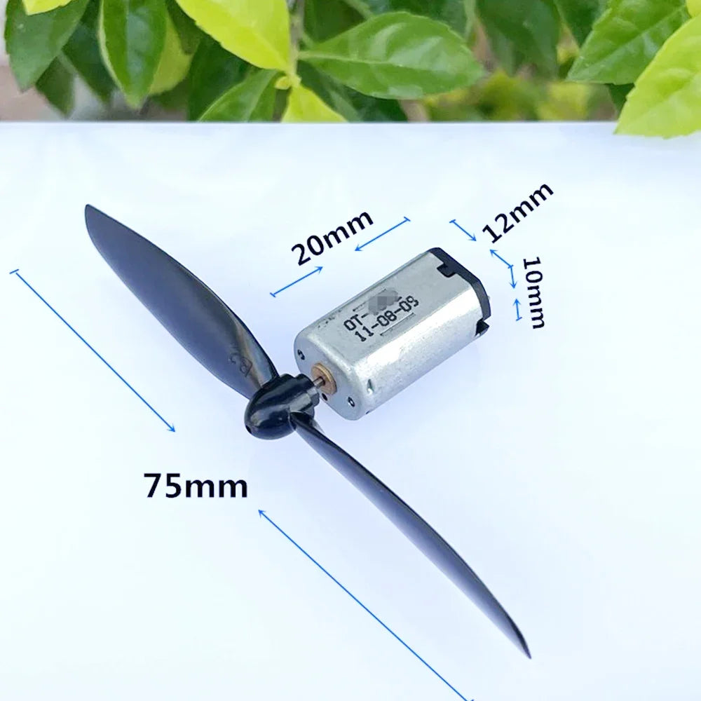 2PCS N30 Motor + Propeller DC 3V 3.7V 4.2V 40000RPM Mini Electric Motors Engine High Speed  Aircraft RC Drone Glider
