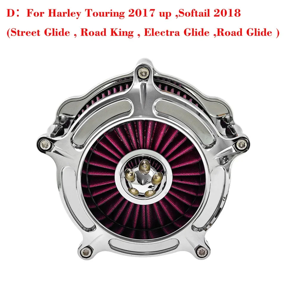 Motorcycle Air Cleaner Intake Filter For Harley Sportster 883 1200 XL Iron Touring Road King Street Glide Softail Dyna Fatboy