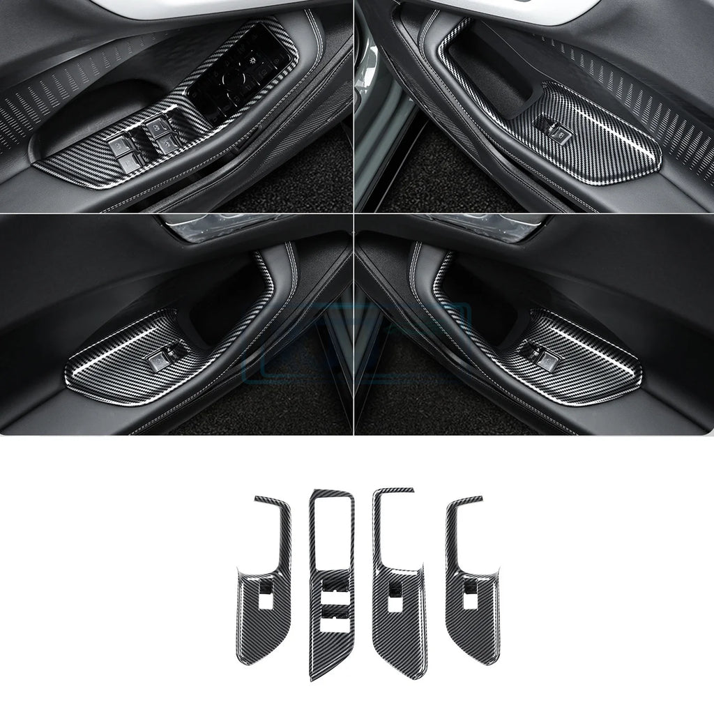 Fit for Audi A5 2026 Accessories Carbon Fiber ABS Interior Overlay Covers Upgrade Inner Decoration Parts Protector