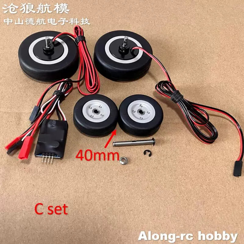 Aeromodelling Brake Wheel Electric Brake Wheel RC Plane 50-70mm with ABS Smart 3 Modes Remote Control Airplane Toys for Children
