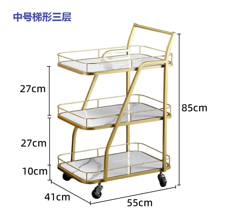 Barber Equipment Trolley Multi-purpose Cart Wheels Cosmetic Helper Hairdressing Salon Auxiliary Carro Belleza Medical Furniture