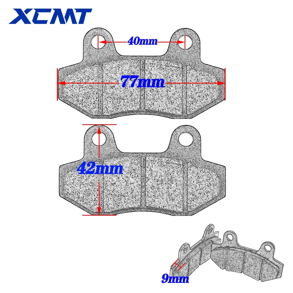 Motorcycle Front and Rear Brake Pads for 50cc 70cc 90cc 110cc 125cc 140cc to 170cc 200cc 250cc Pit Dirt Bike ATV Quad Motocross