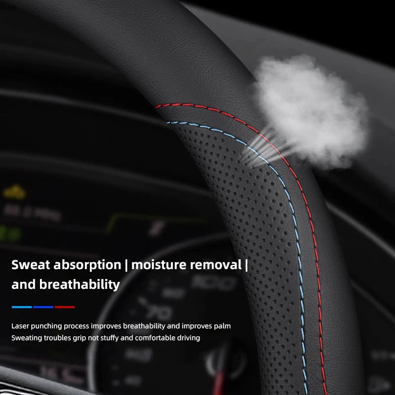 Car Leather Steering Wheel Cover Anti-slip Accessories For Volvo XC40 XC60 V60 V40 XC90 V50 S60 V70 S90 Olestar AWD S80 T6 V90