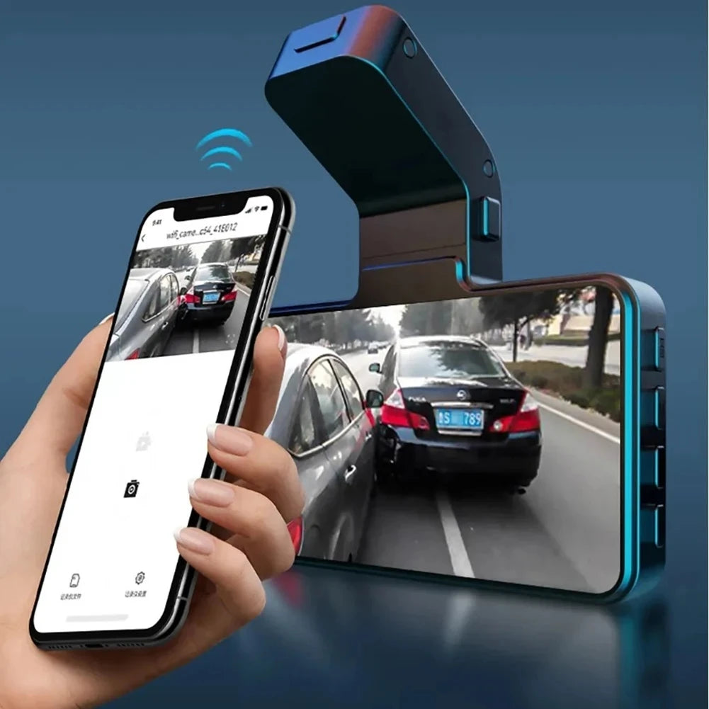 Dash Cam HD 1080P Car Charge WIFI Mobile Connect Front Rear Dual-Camera Wide Angle Loop Recording Reversing Image