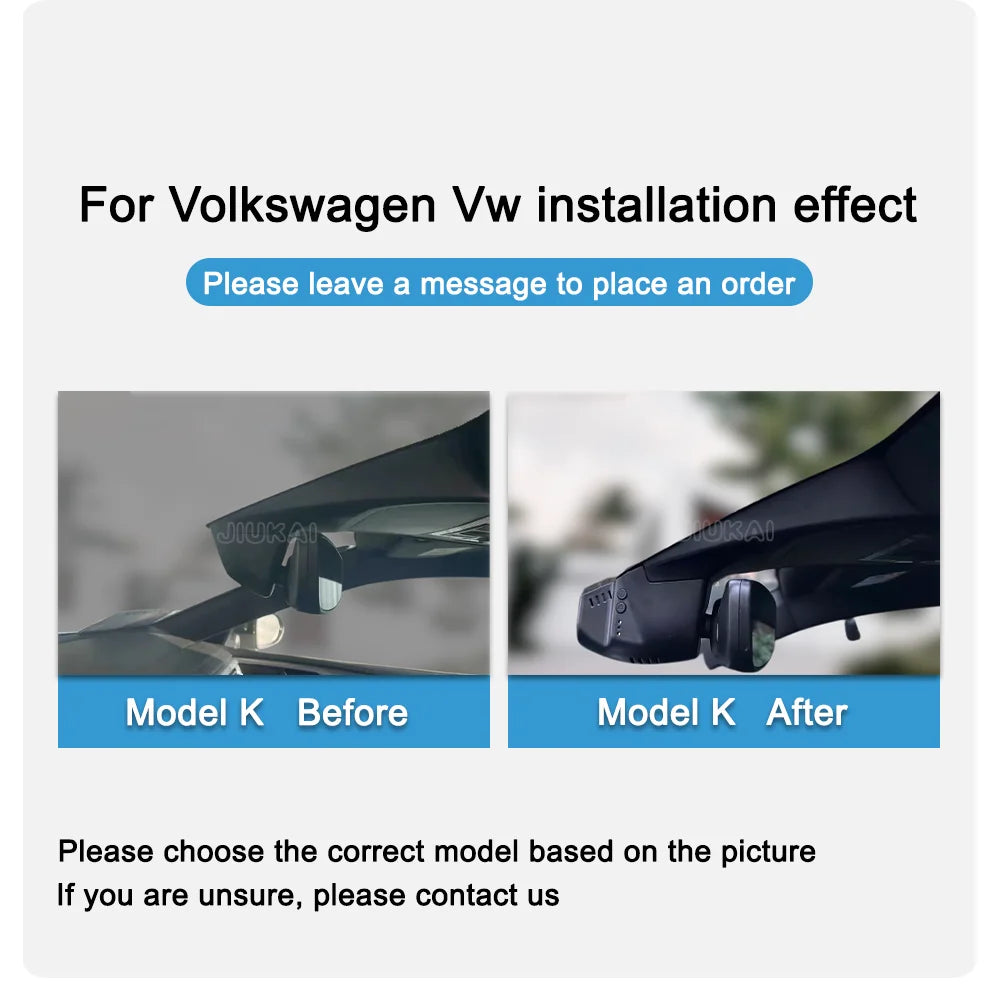 4K Customized Dash Cam For VW Volkswagen Atlas Caddy Passat Tiguan Touran B6 B7 B8 Mk2 Dashcam WIFI Car Dvr DashCam APP Control