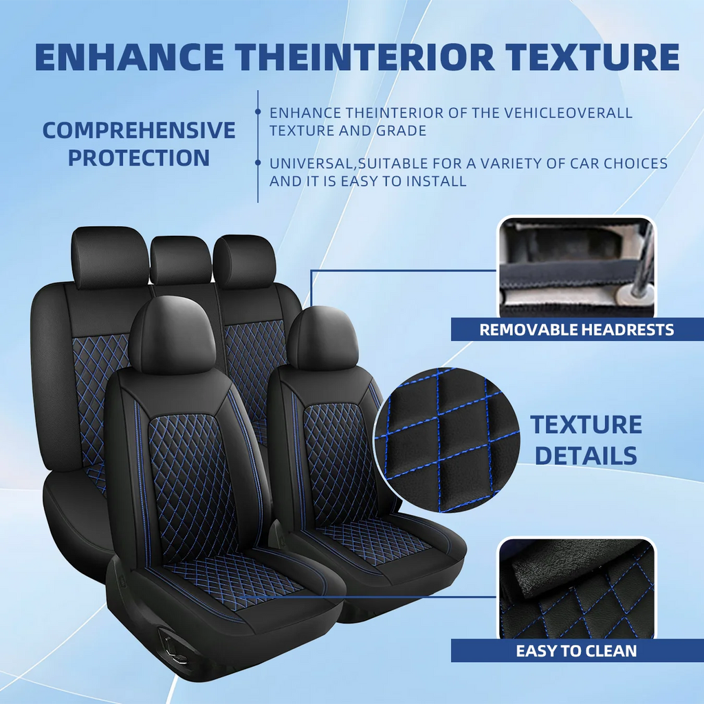 Car Seat Covers Full Set Front Split Rear Bench For Car Universal Cloth SUV Sedan Van Automotive Interior Covers  0910