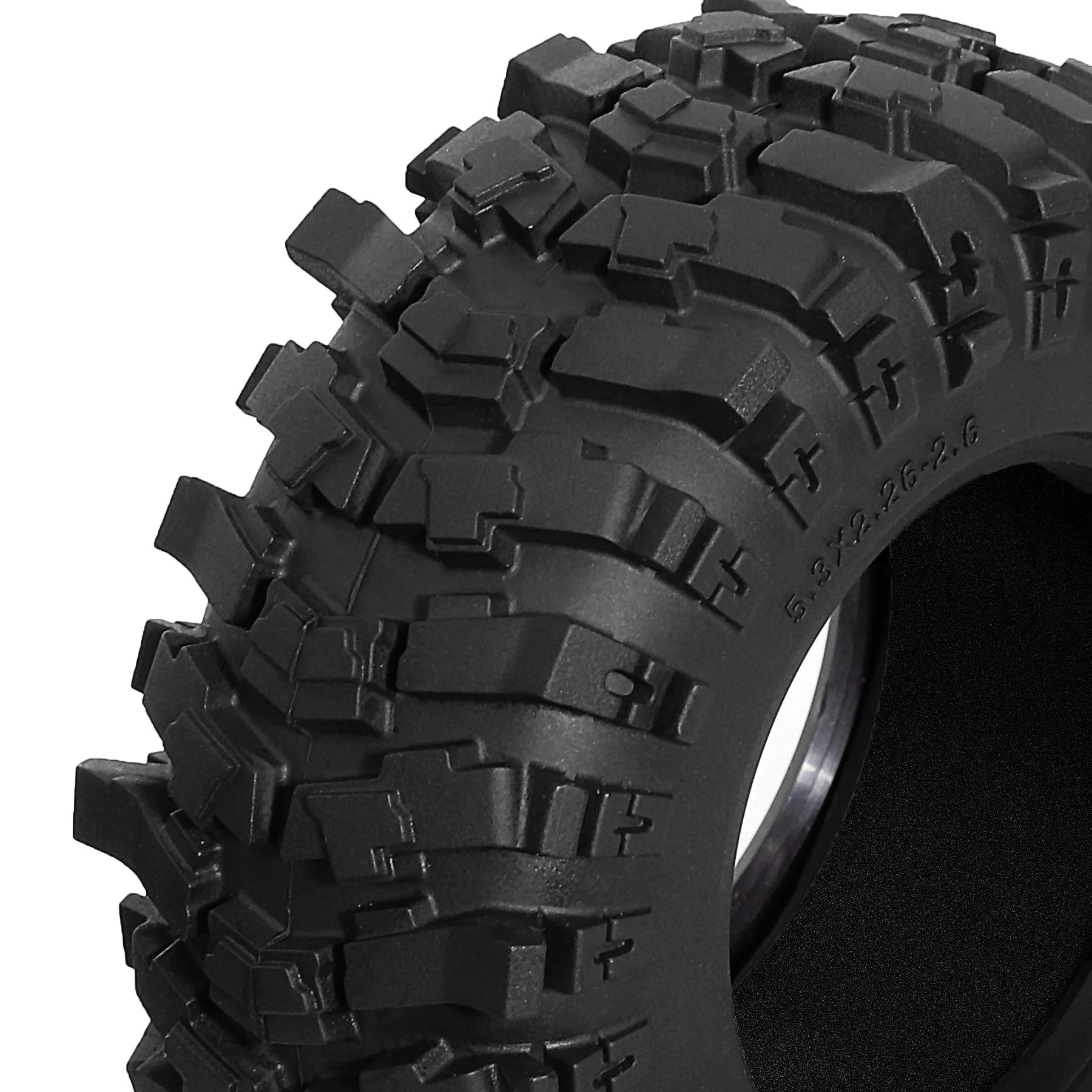 2.6in Crawler Tires 132x58mm Rubber Tyres Gift Foam for 1/7 1/8 1/10 RC Car Ralaro Ryft Yikong Axial TRAXXAS SCX10 Yeti Capra