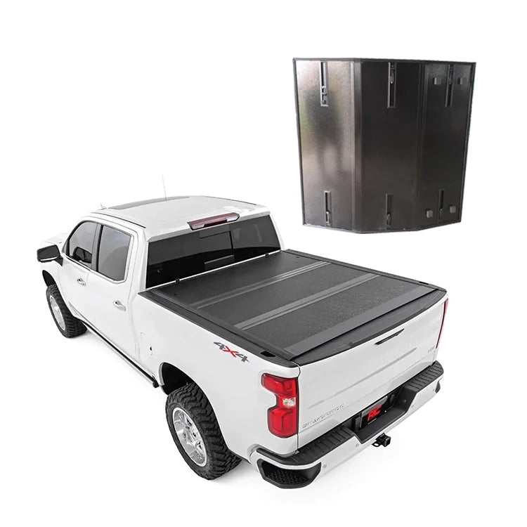Hard Manual Truck Bed Cover for Ford F150 Waterproof Black Hard Tri-fold Tonneau Cover