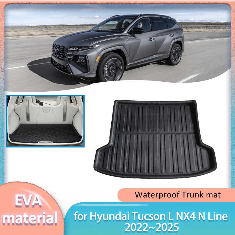 for Hyundai Tucson L NX4 N Line 2022~2025 Car Trunk Mat Boot Liner Cargo Floor Tray Luggage Carpet Waterproof Cover Accessories