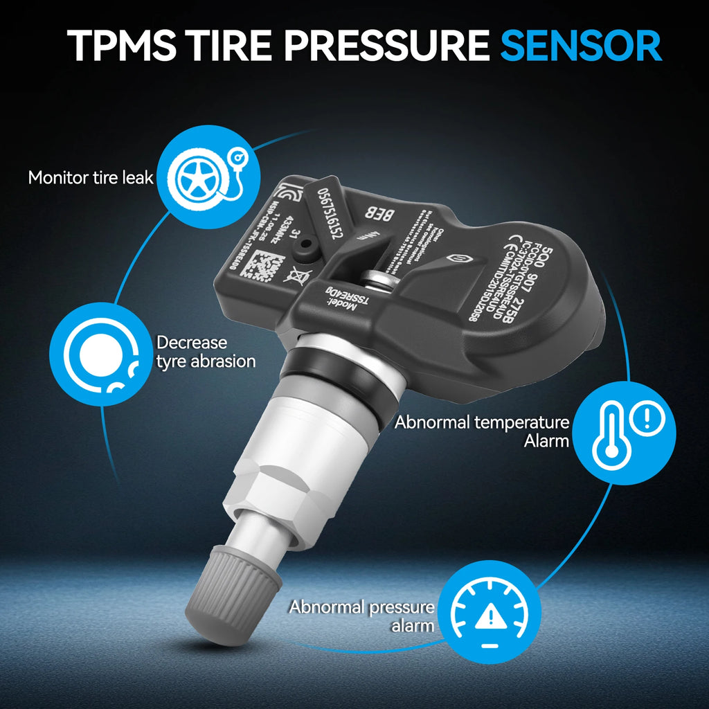 4X TPMS Tyre Pressure Sensor 5Q0907275B For Audi Q3 Q5 Q7 TT A6 A7 A8 A3 RS3 RS4 RS5 VW Passat Amarok Arteon Beetle Tiguan Golf